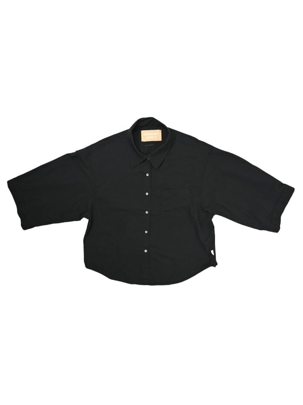 Araminta James Biarritz Cotton Shirt in Black